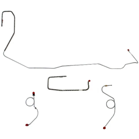 1970-73 Dodge Challenger Front Brake Line Kit Power Drum Brakes - EKT7002SS